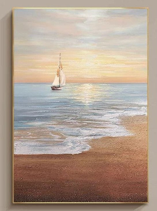 Beach Sunset Ocean Paintiing