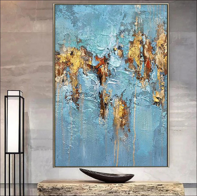 Oceanic Gold: A Luxurious Abstract Artwork