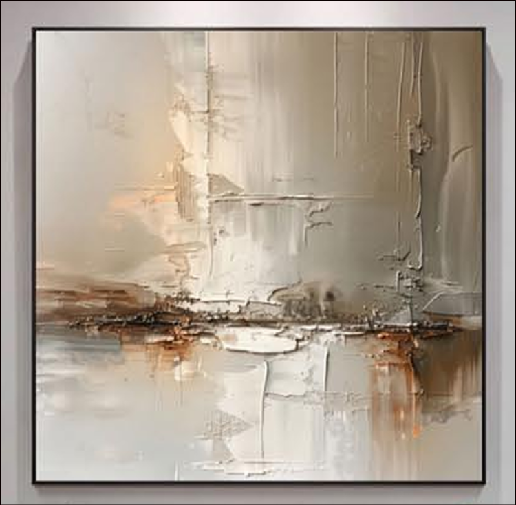 Organic Balance: Abstract Art in Warm Earthy Tones