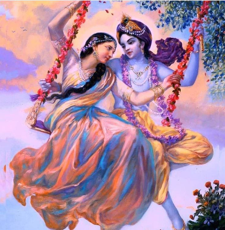 Vrindavan Radha Krishna Painting