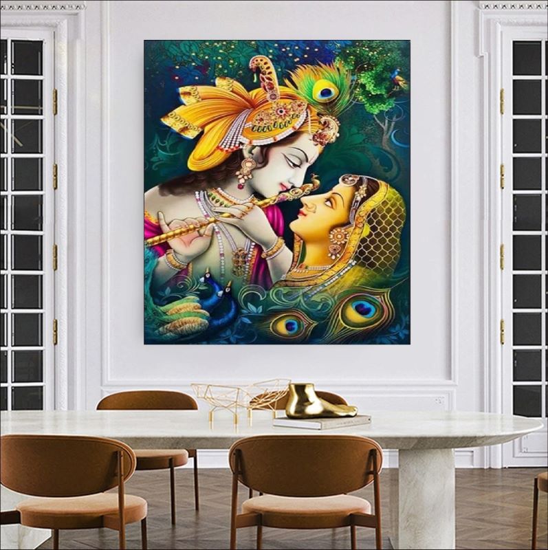 Radha Krishna Handmade Canvas Painting