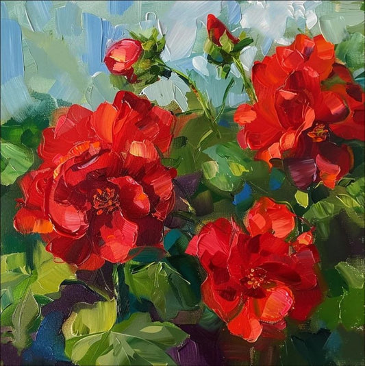 Red Geranium flowers