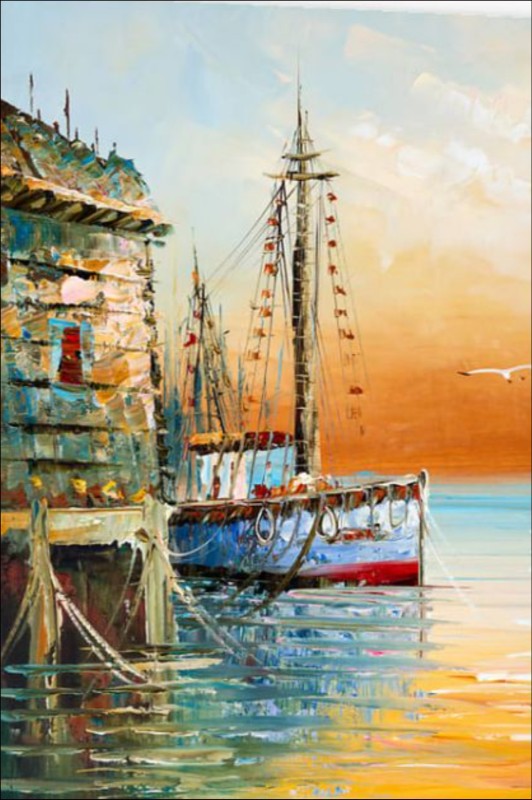 Sailboats at Sunset