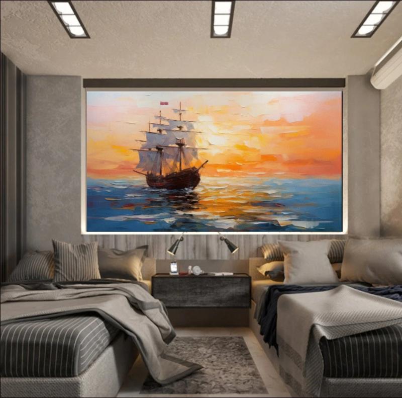 A Maritime Journey - Sailing ship Sunset Journey