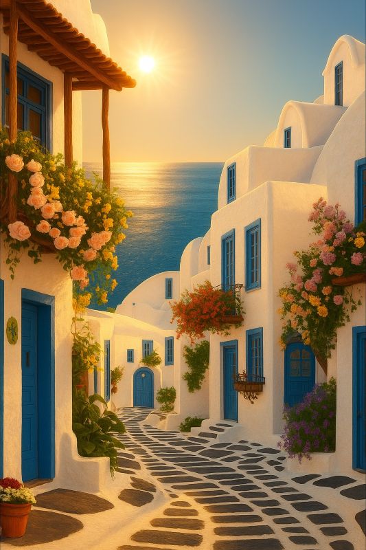 Echoes of Oia – Cycladic Houses in Greece