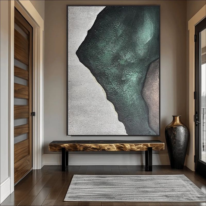 Shaded Canyon - Earthy Tones Abstract Painting