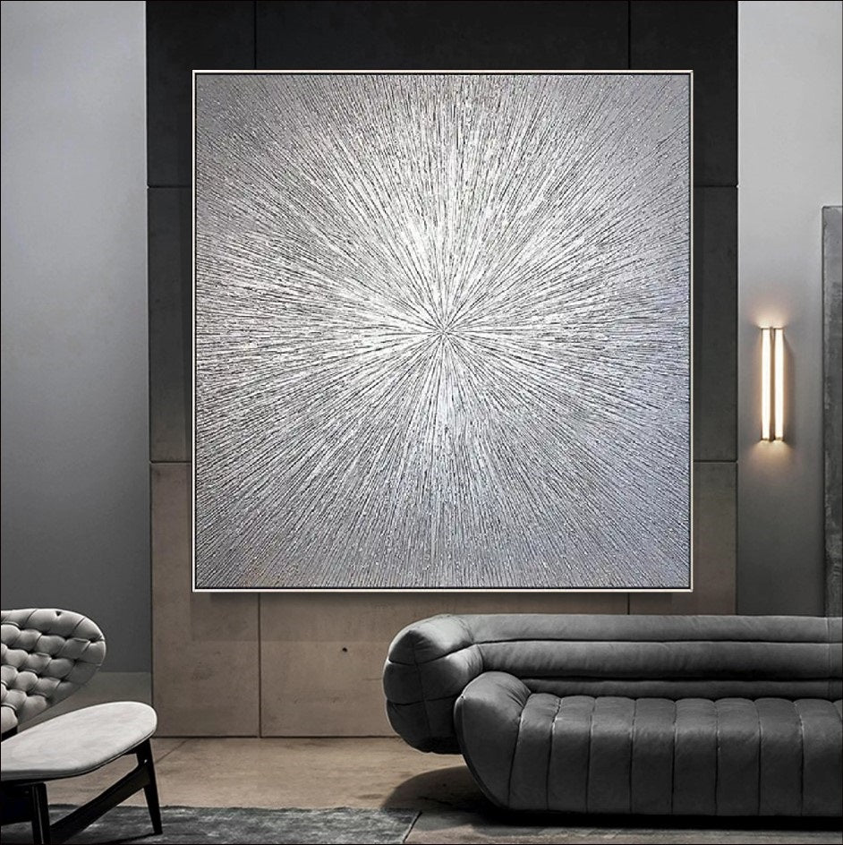 Silver Stardust - A Radiant Abstract Art of Luminescent Beauty