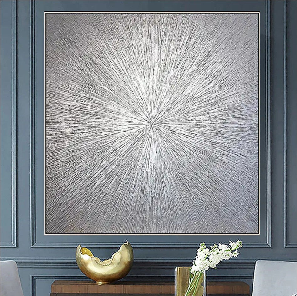 Silver Stardust - A Radiant Abstract Art of Luminescent Beauty