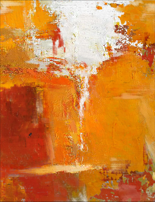 Sunlit Abstract Art: Golden Hues and Vibrant Textures
